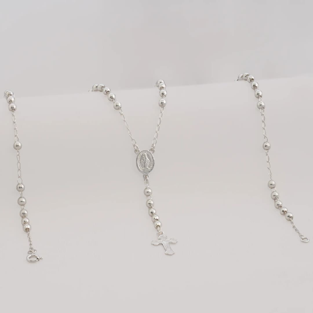 Rosario Milagrosa 4 mm 55 Cms