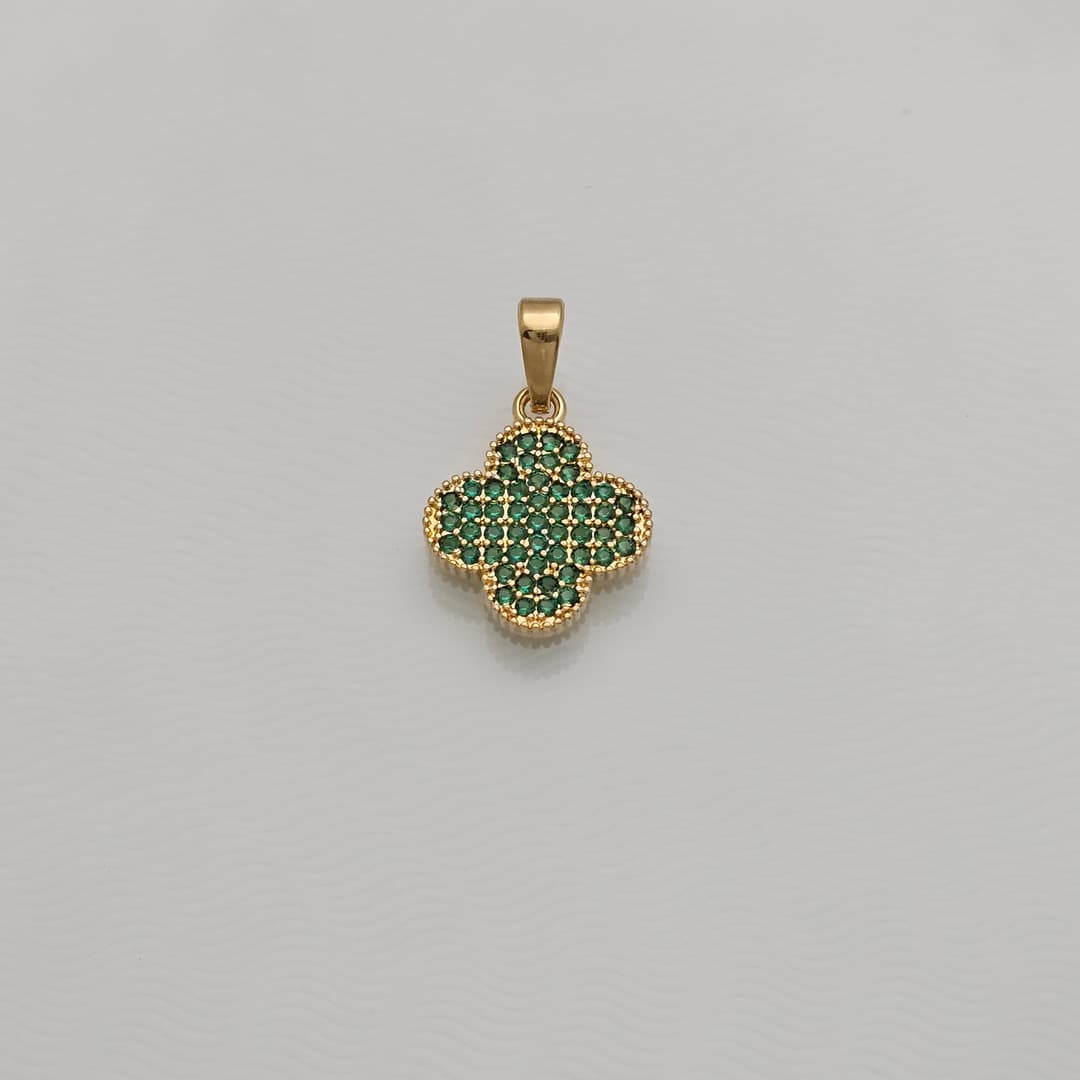 DIJE TREBOL MICROCIRCON 13X21MM