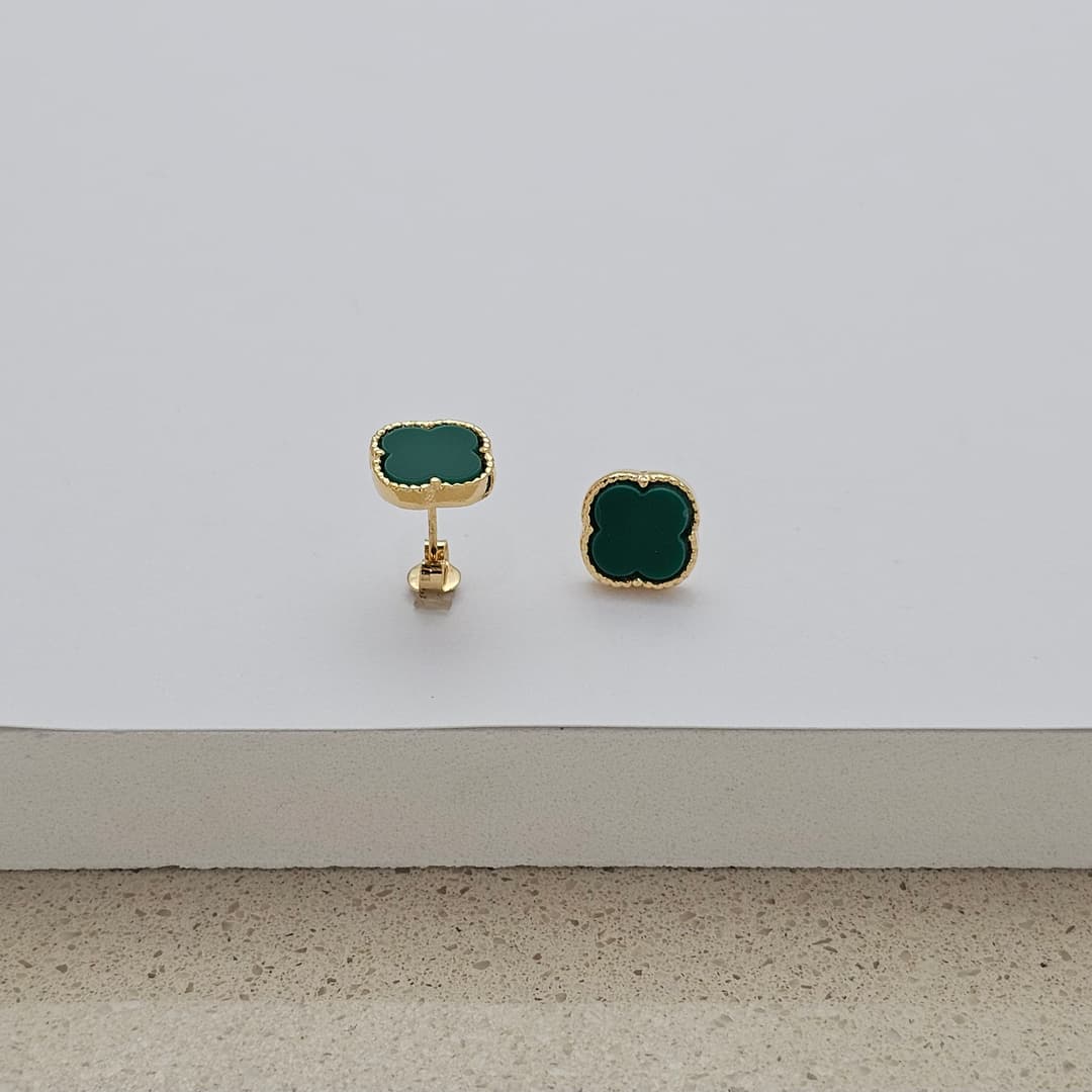 TOPO TREBOL RESINA 12MM VERDE